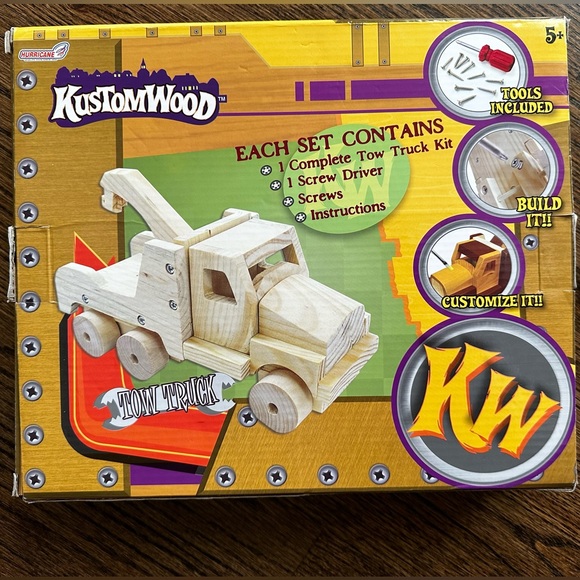 Wood Building and Painting Tow Truck Craft * Brand New - Picture 2 of 2